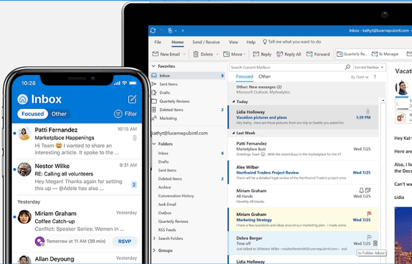 انشاء بريد الكتروني احترافي فبرنامج outlook