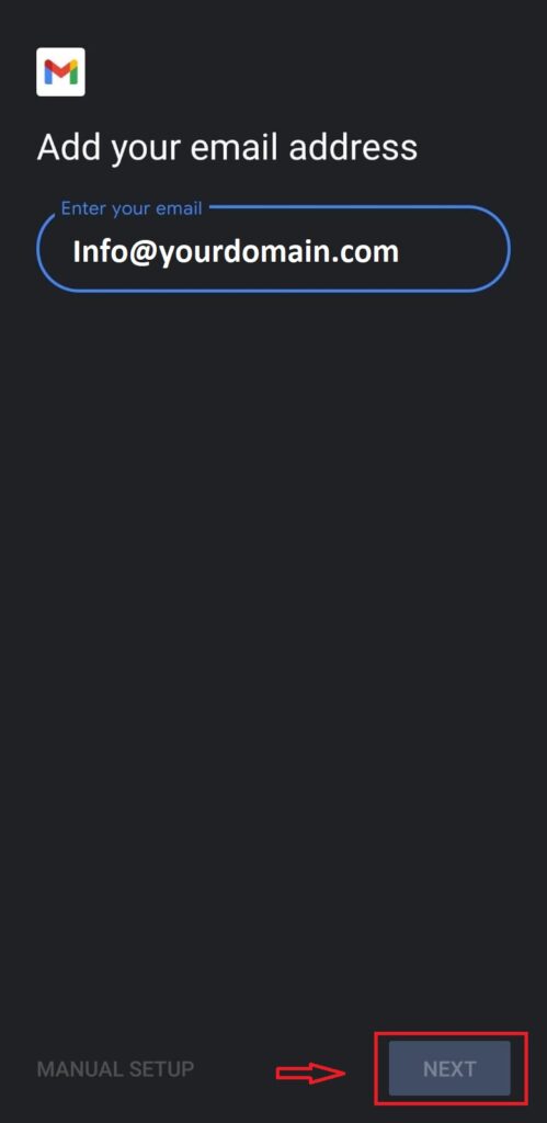 فتح ايميل info