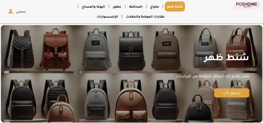 تطوير ويب سايت PoshChic Brands